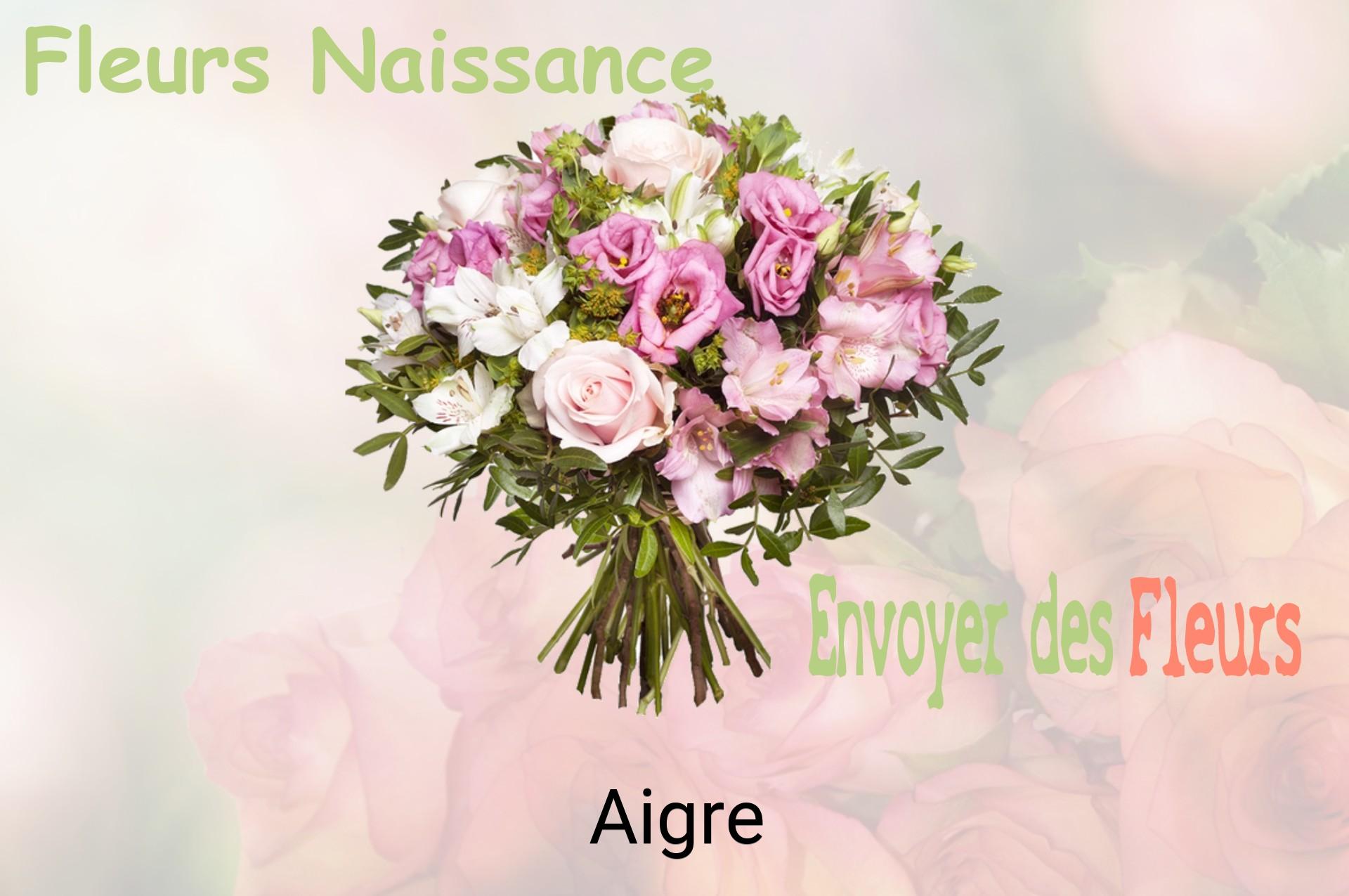 Bouquet de fleurs de naissance livré à Aigre